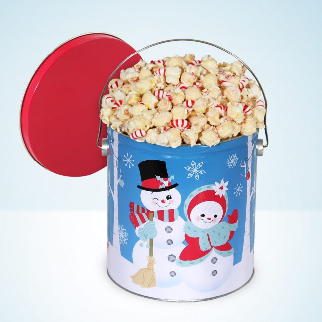 Gourmet Gift Baskets - Holiday Snowman Peppermint Bucket