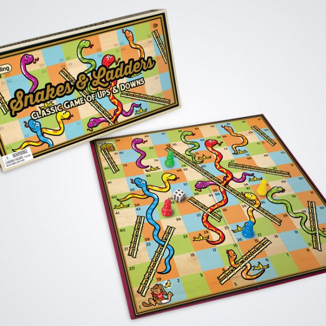 Schylling Snakes and Ladders Board Game Hero