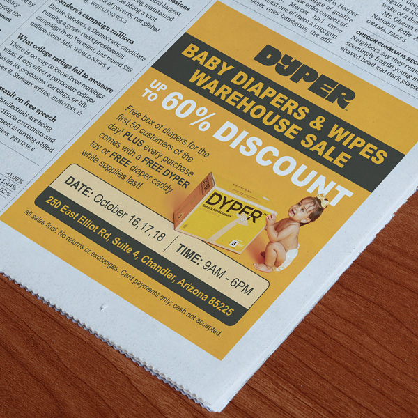 Dyper Warehouse Sale